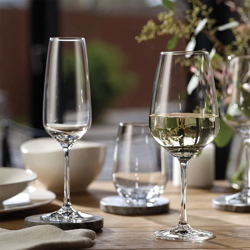 35 cl - Voice Calice Vino Bianco in Vetro - Set 4 Pezzi