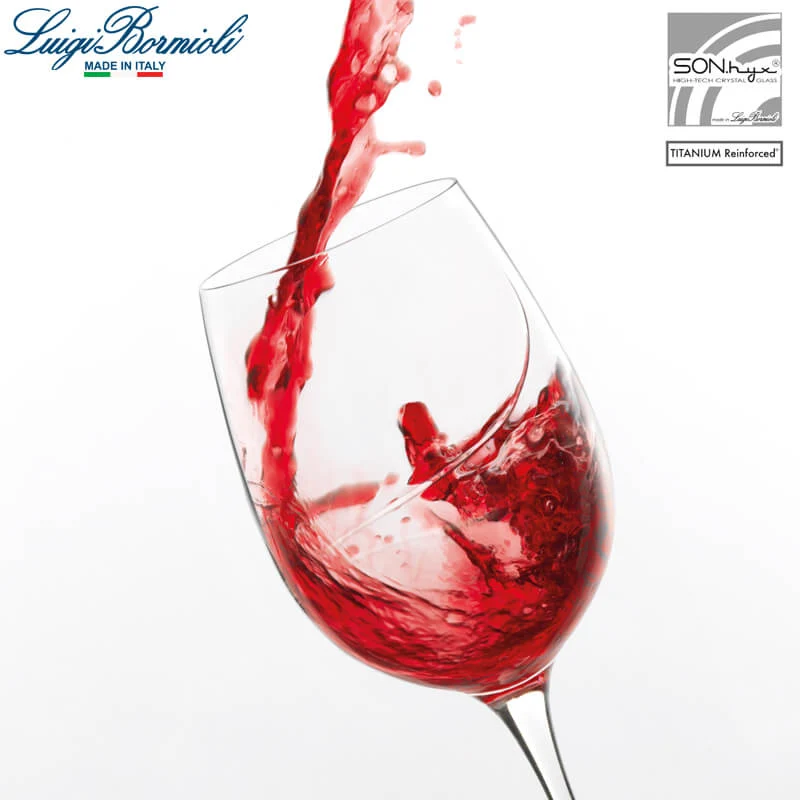40 cl - Aero Bicchiere Vino Rosso in Vetro - Set 6 Pezzi