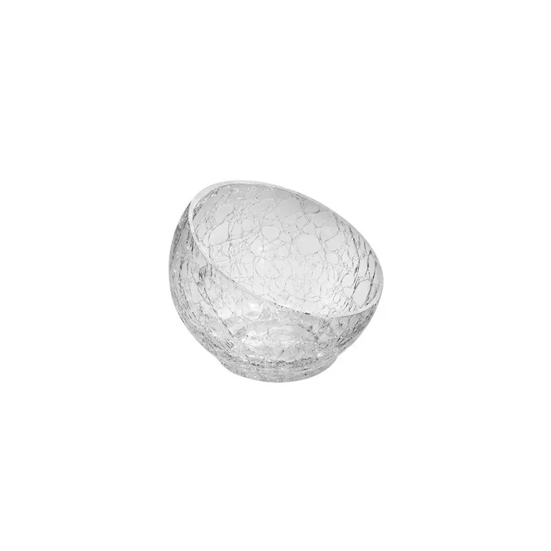 9.5 cm - Crackle Coppa Dessert Satinato in Vetro - Set 6 Pezzi