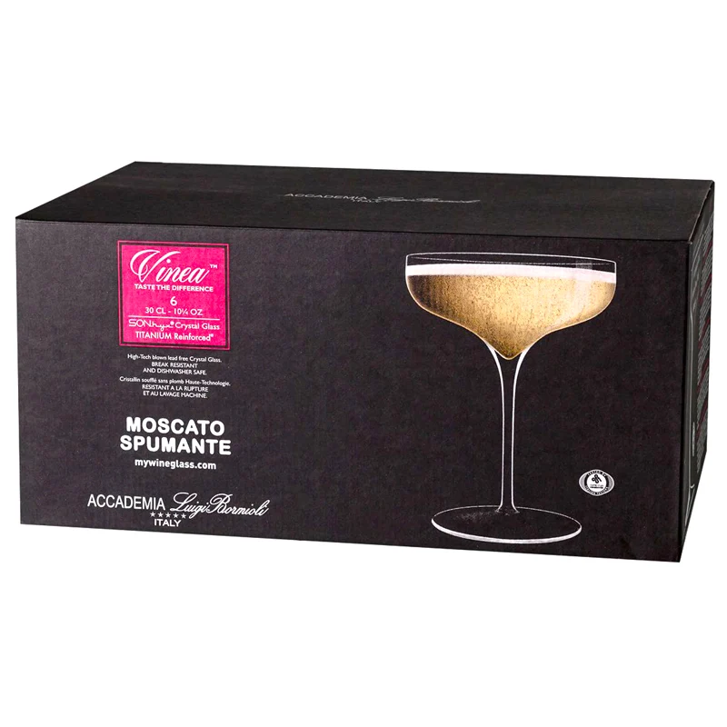 30 cl - Vinea Calice Flute in Vetro - Set 6 Pezzi