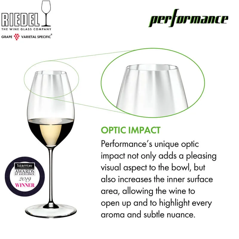 37.5 cl - Performance Calice Vino Bianco Sauvignon Blanc in Vetro - Set 2 Pezzi