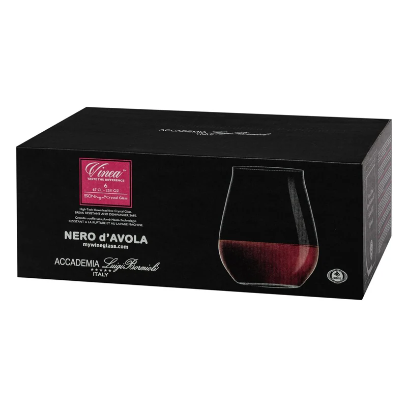 67 cl - Vinea Bicchiere Vino Rosso in Vetro - Set 6 Pezzi