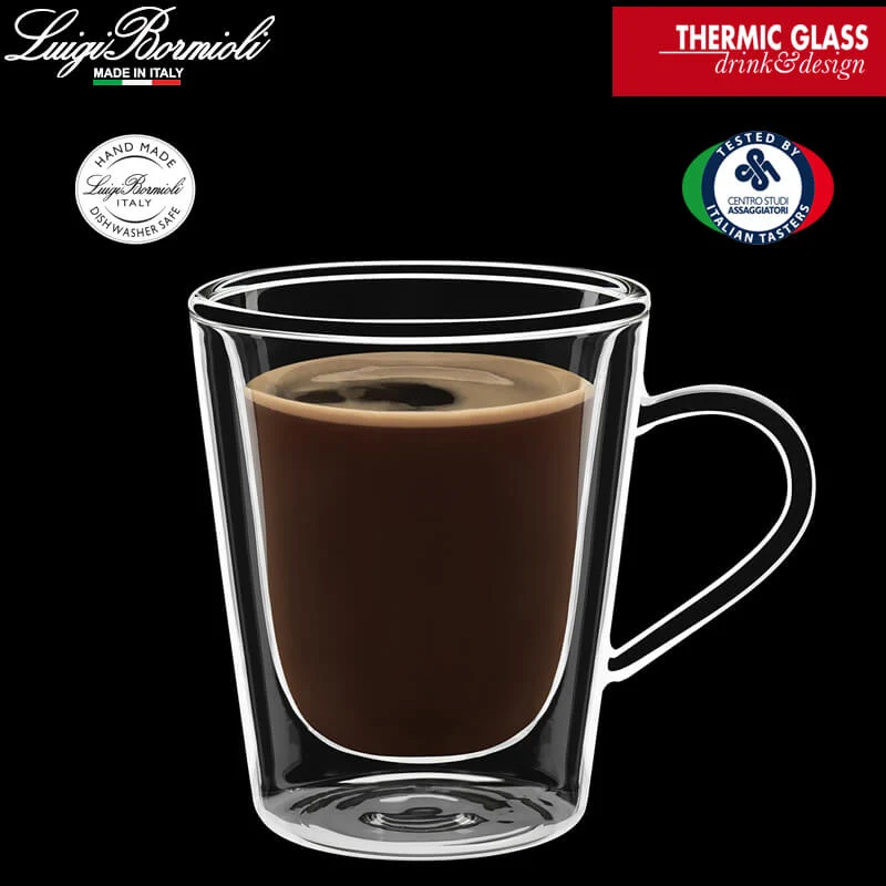 22 cl - Thermic Glass Tazzina Caffé in Vetro Borosilicato - Set 2 Pezzi