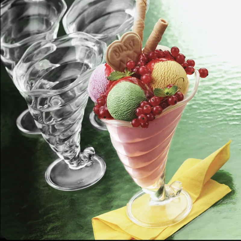 32 cl - Fortuna Coppa Gelato in Vetro - Set 3 Pezzi