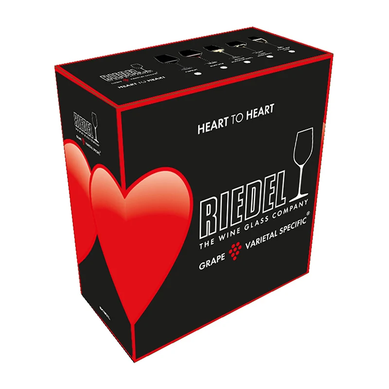 46 cl - Heart To Heart Calice Vino Bianco Riesling in Vetro - Set 2 Pezzi