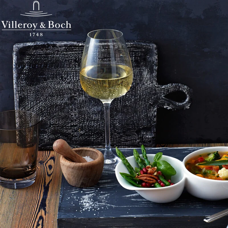 38 cl - La Divina Calice Vino Bianco in Vetro - Set 4 Pezzi