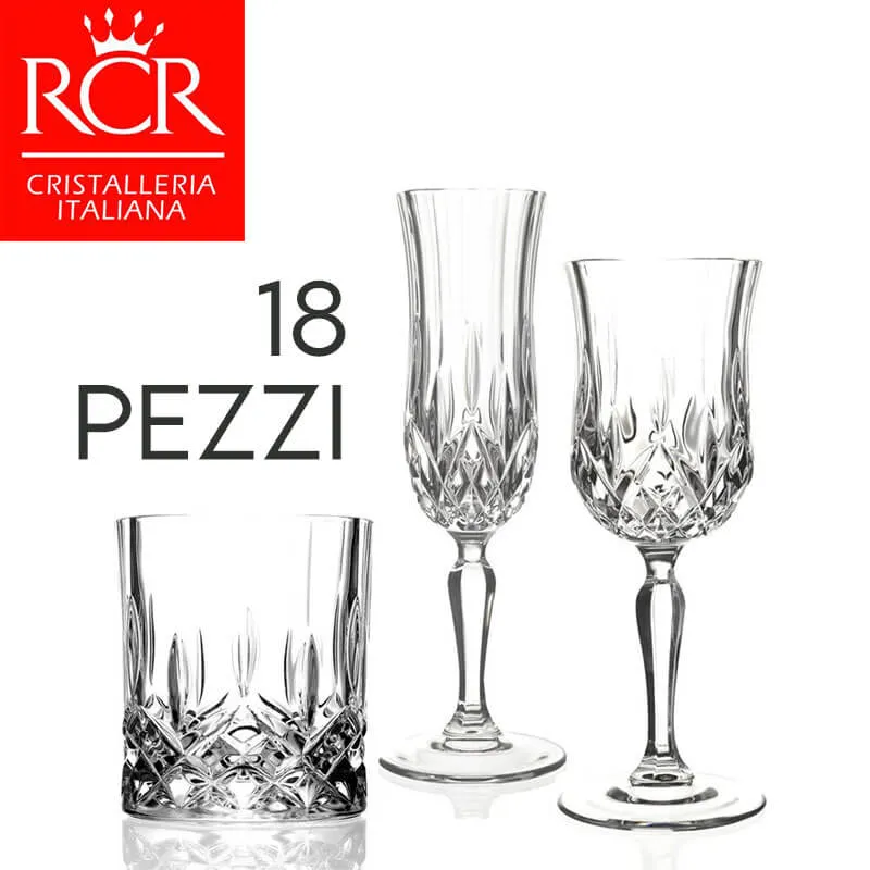 Opera Set Bibita in Vetro - Set 18 Pezzi