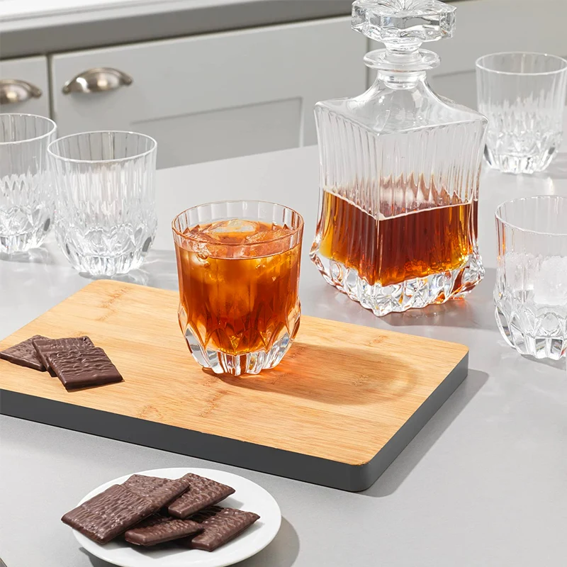35 cl - Adagio Bicchiere Acqua Rigato in Vetro - Set 6 Pezzi