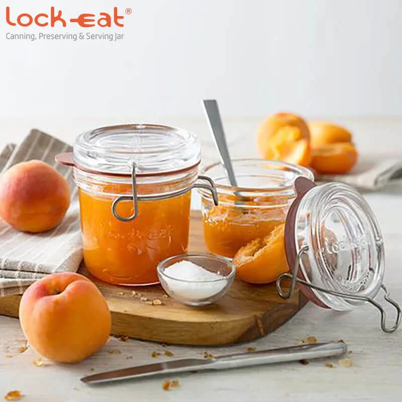 20 cl - Lock Eat Vasetto Ermetico in Vetro - Set 6 Pezzi