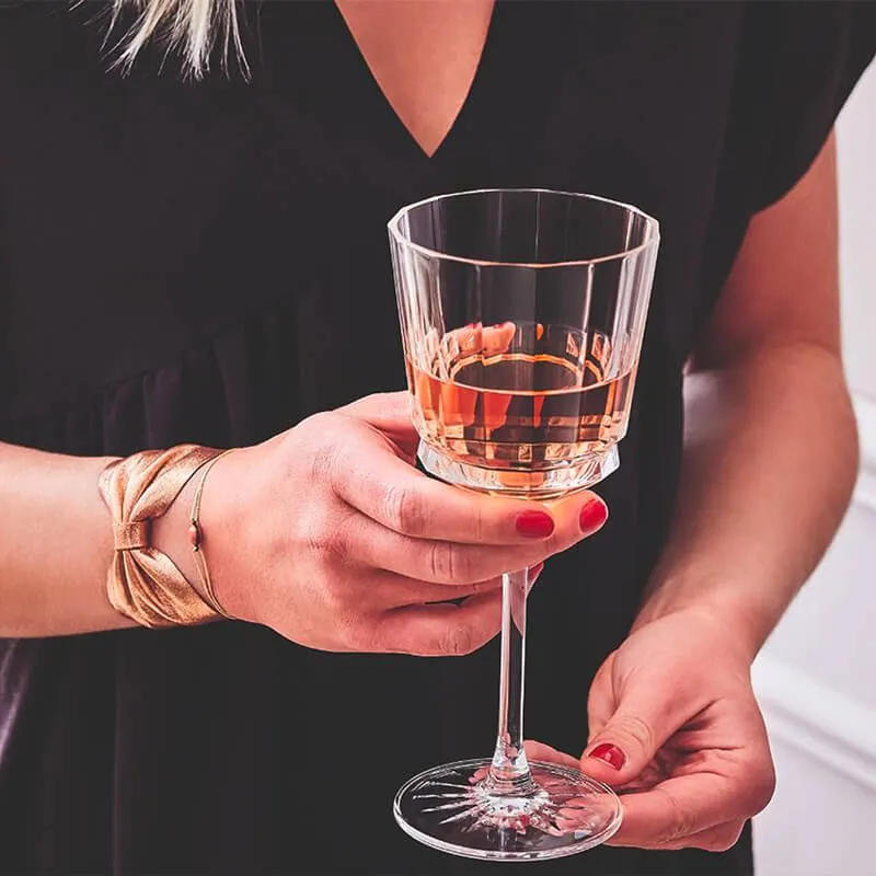 25 cl - Macassar Calice Vino Multiuso in Vetro - Set 6 Pezzi