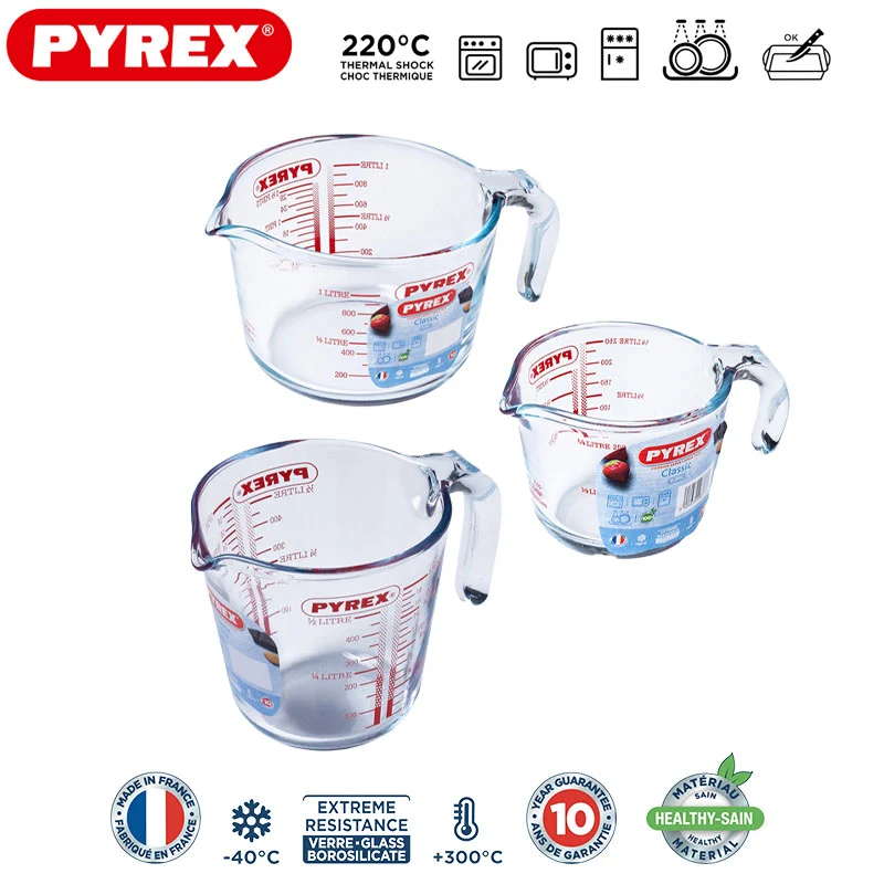 Classic Caraffe Graduate in Vetro - Set 3 Pezzi