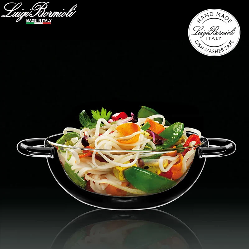 17.5 cl - Thermic Glass Wok in Vetro Borosilicato - Set 2 Pezzi