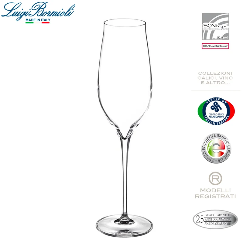 27 cl - Vinea Calice Flute in Vetro - Set 6 Pezzi