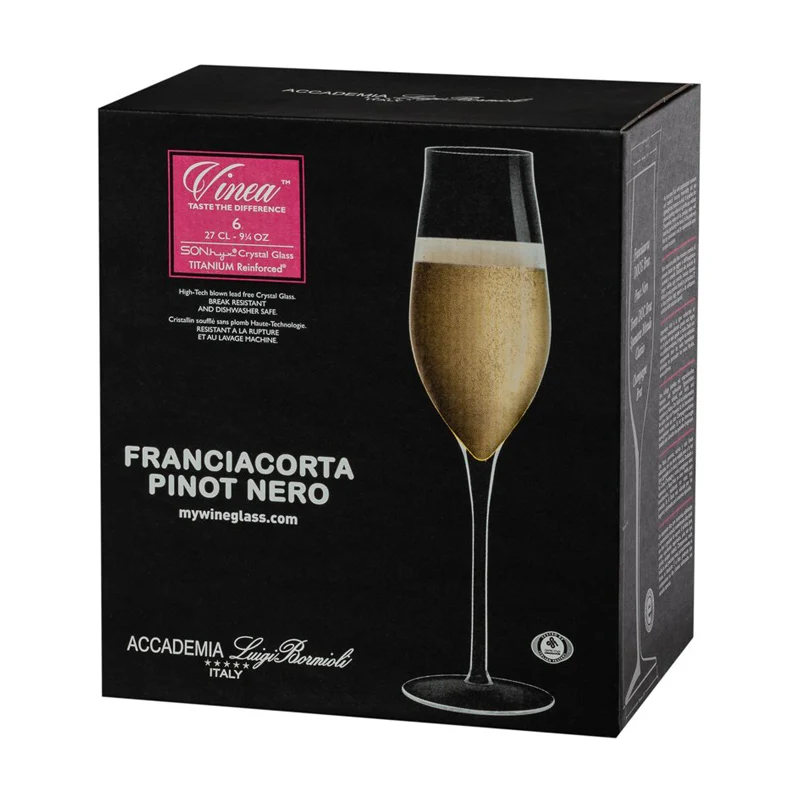 27 cl - Vinea Calice Flute in Vetro - Set 6 Pezzi