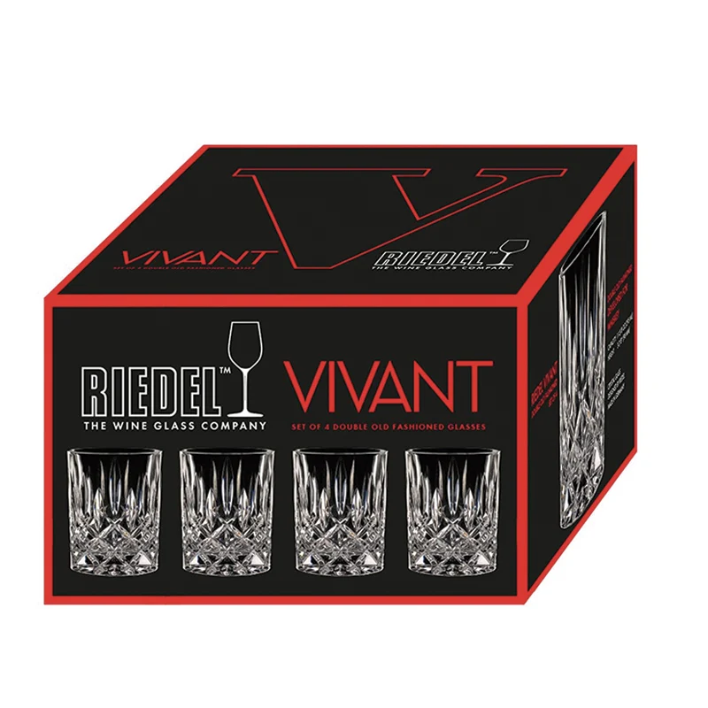 29.5 cl - Vivant Bicchiere Whisky in Vetro - Set 4 Pezzi