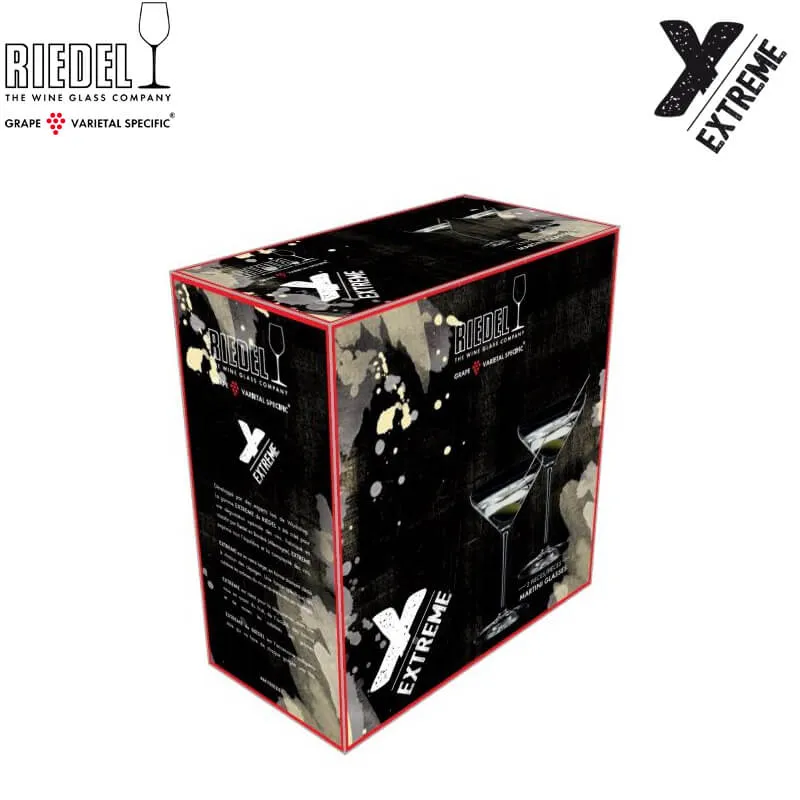 25 cl - Extreme Bicchiere Martini in Vetro - Set 2 Pezzi