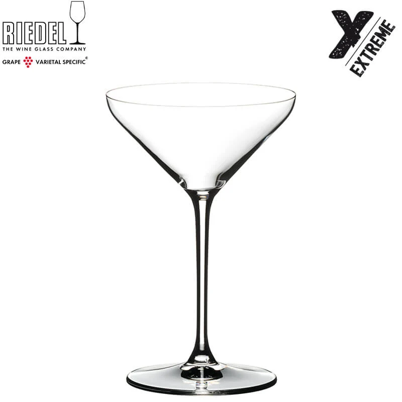 25 cl - Extreme Bicchiere Martini in Vetro - Set 2 Pezzi