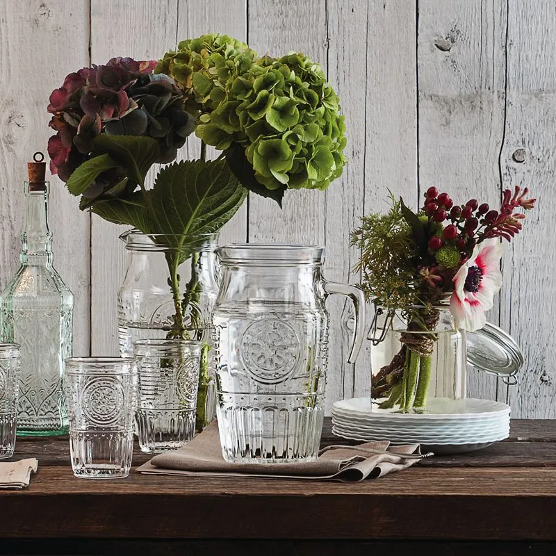 1,8 Litri - Romantic Caraffa in Vetro Con Tappo e Portaghiaccio
