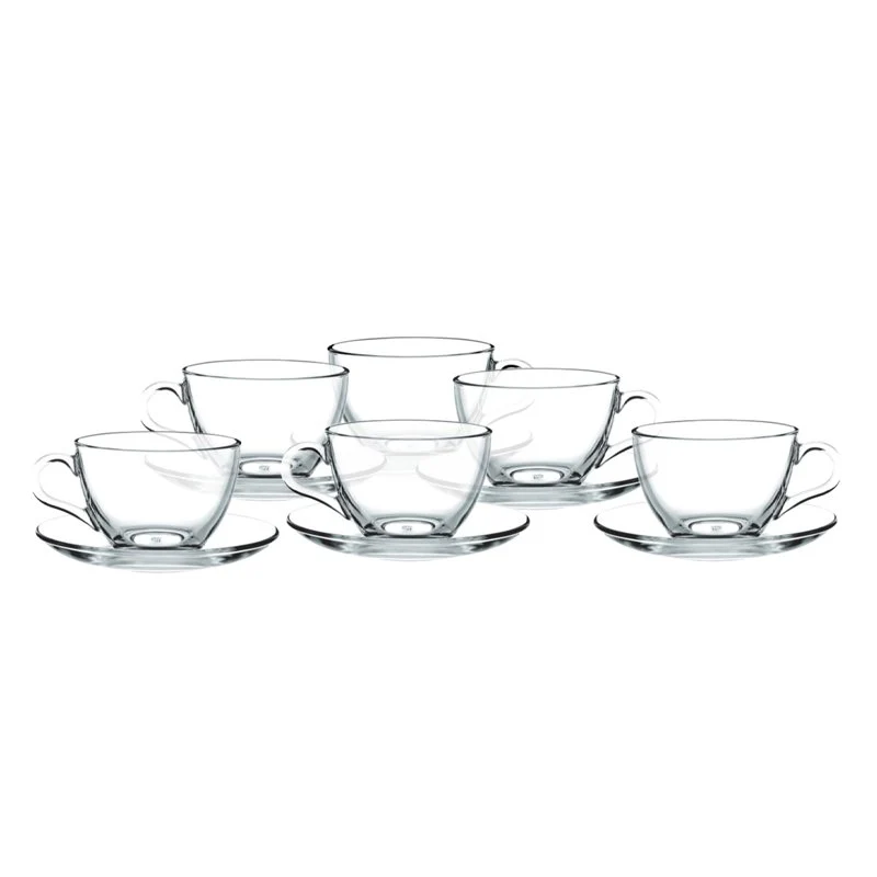 21.5 cl - Basic Tazza Cappuccino in Vetro - Set 6 Pezzi