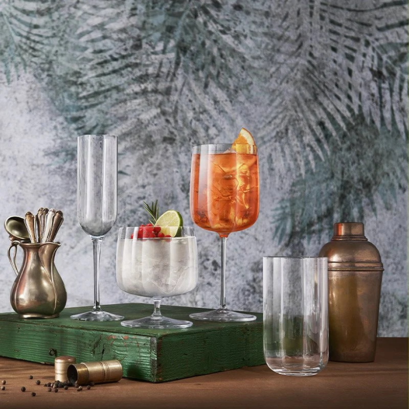 55 cl - Jazz Calice Cocktail in Vetro - Set 4 Pezzi