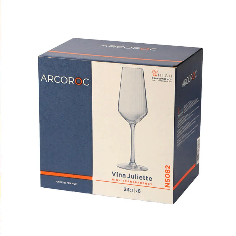 23 cl - Juliette Calice Flute in Vetro - Set 6 Pezzi