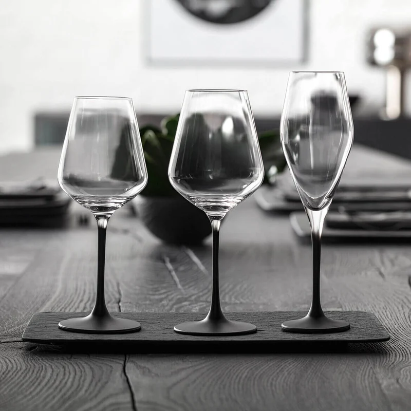 38 cl - Manufacture Rock Calice Vino Bianco in Vetro - Set 4 Pezzi