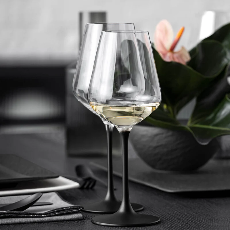 38 cl - Manufacture Rock Calice Vino Bianco in Vetro - Set 4 Pezzi