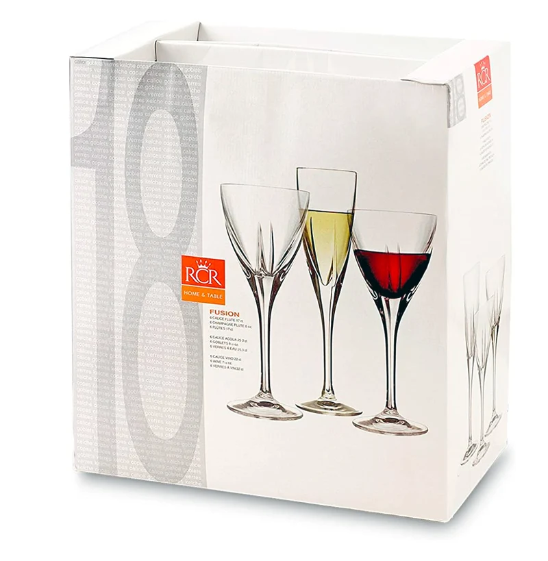 Fusion Set Calici in Vetro - Set 18 Pezzi