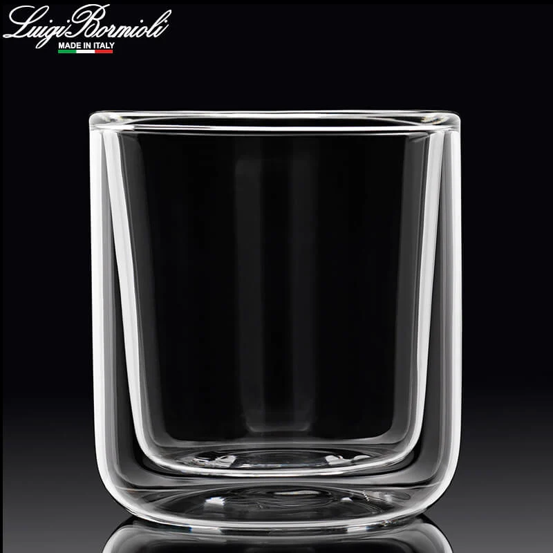 24 cl - Thermic Glass Cylindrical Bicchiere Cappuccino in Vetro Borosilicato - Set 2 Pezzi