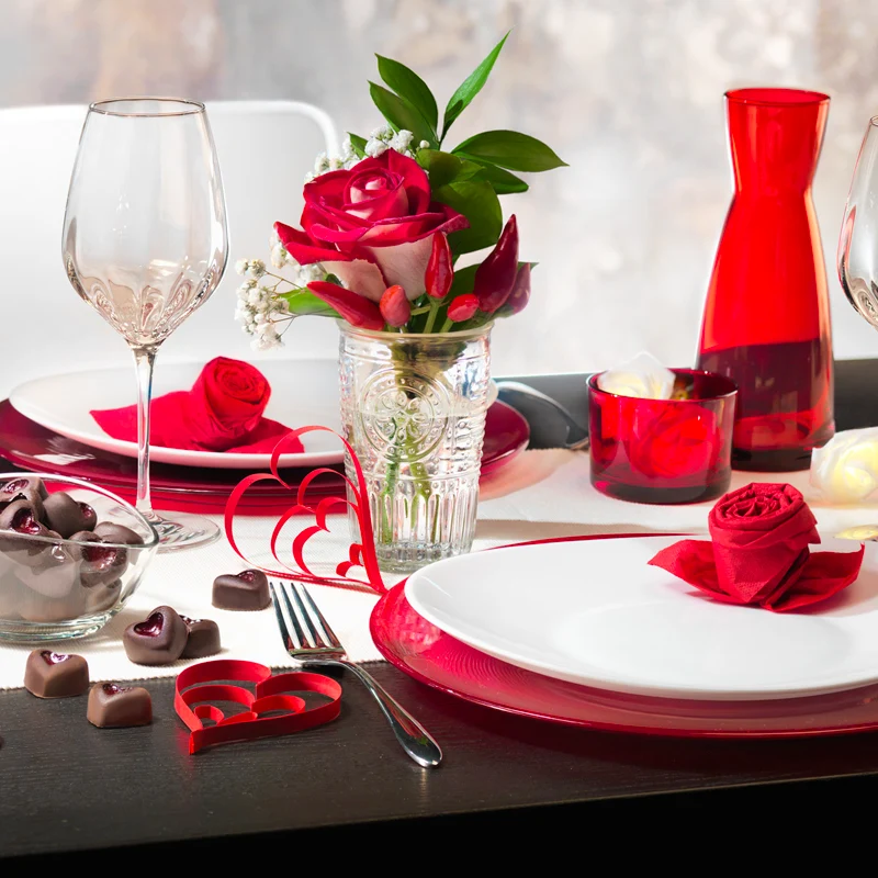 34 cl - Romantic Bicchiere Acqua in Vetro - Set 6 Pezzi