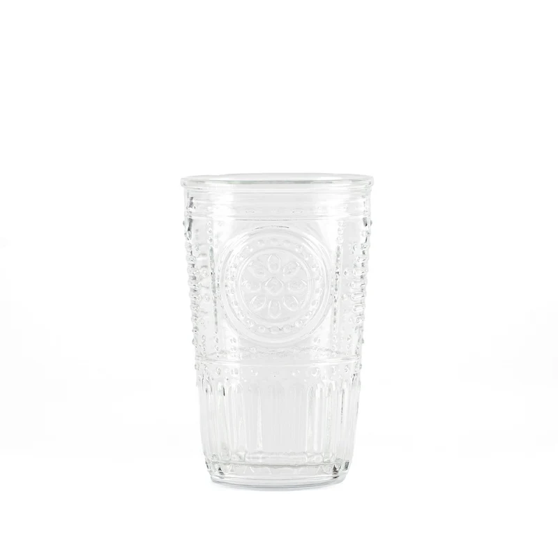 34 cl - Romantic Bicchiere Acqua in Vetro - Set 6 Pezzi