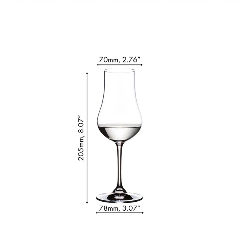 20 cl - Aquavit Calice Grappa in Vetro - Set 4 Pezzi