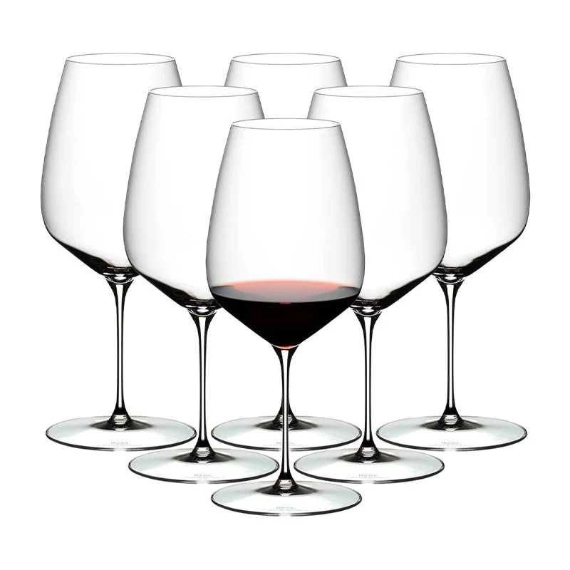 82.9 cl - Veloce Calice Vino Rosso Cabernet Merlot in Vetro - Set 6 Pezzi