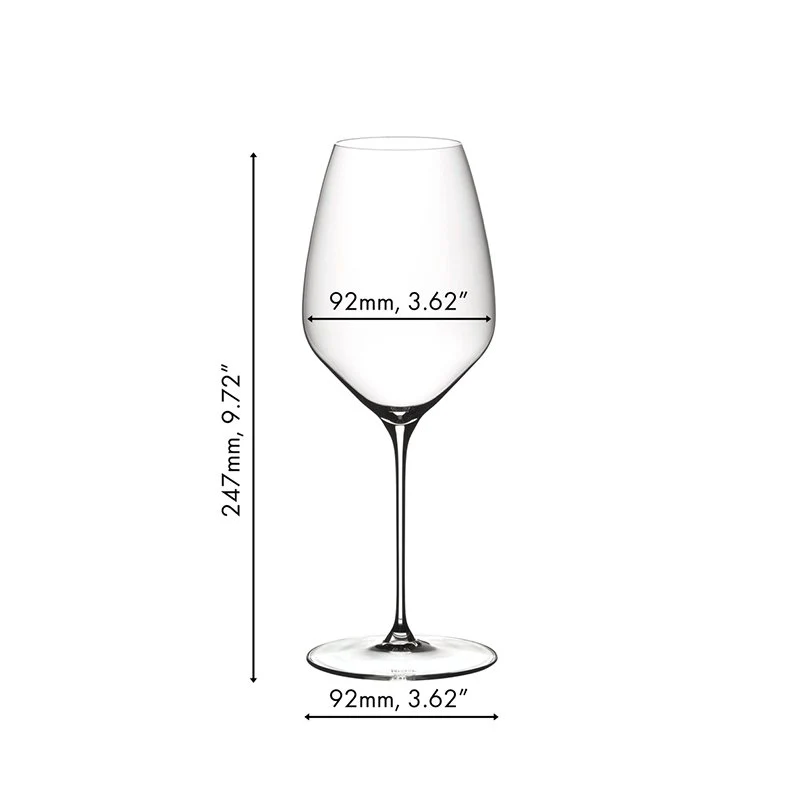 57 cl - Veloce Calice Vino Bianco Riesling in Vetro - Set 6 Pezzi