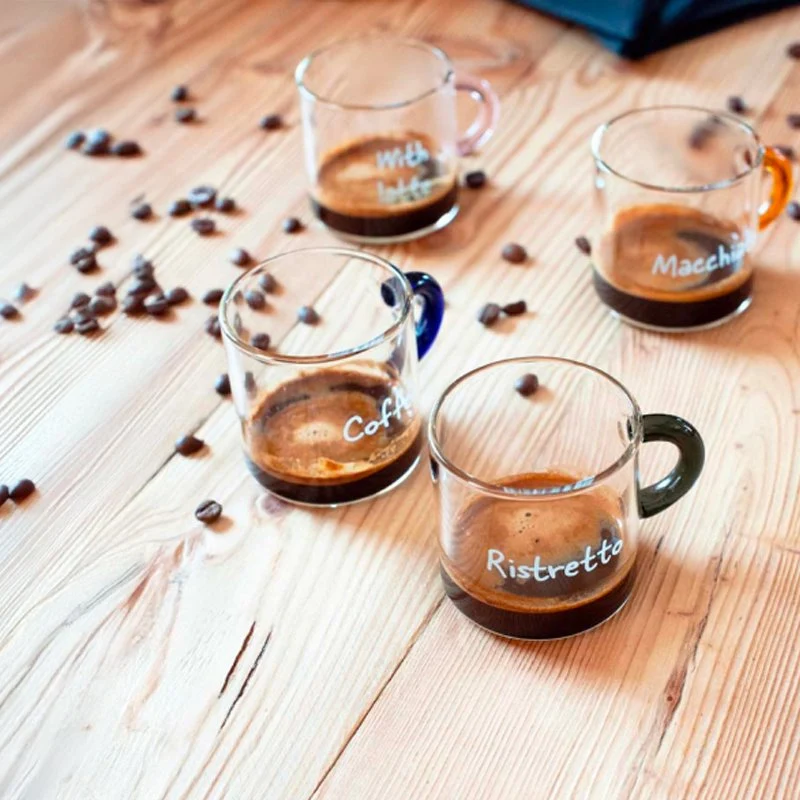 10 cl - Monterey Tazzina Caffé in Vetro Borosilicato - Set 6 Pezzi