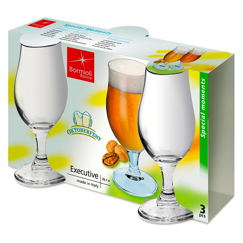 52.9 cl - Executive Calice Birra in Vetro - Set 3 Pezzi