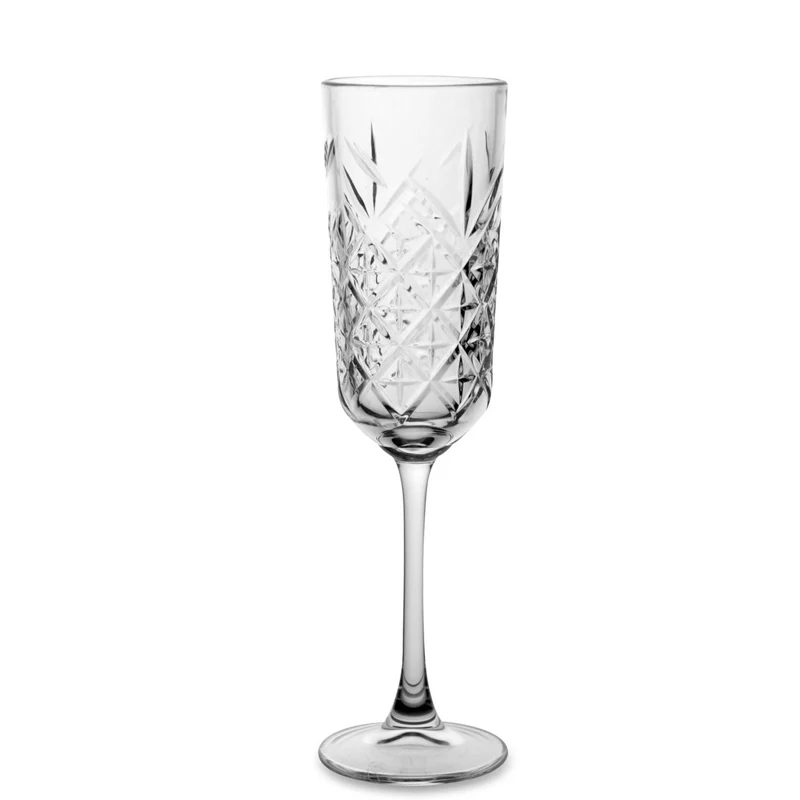 17.5 cl - Timeless Calice Flute in Vetro Temperato - Set 12 Pezzi