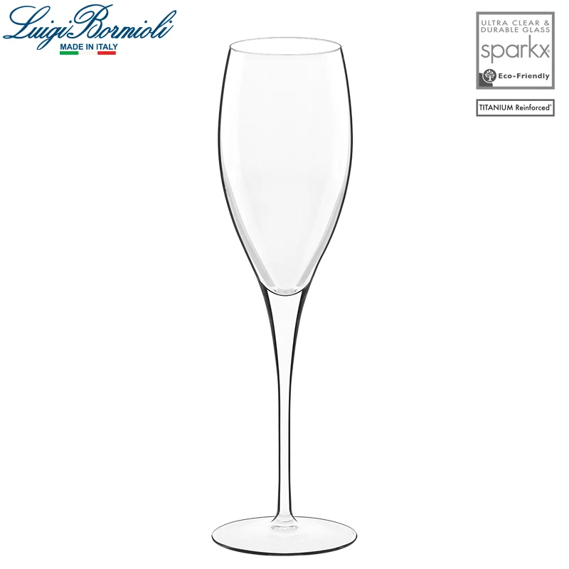 22 cl - Michelangelo Calice Flute in Vetro - Set 4 Pezzi