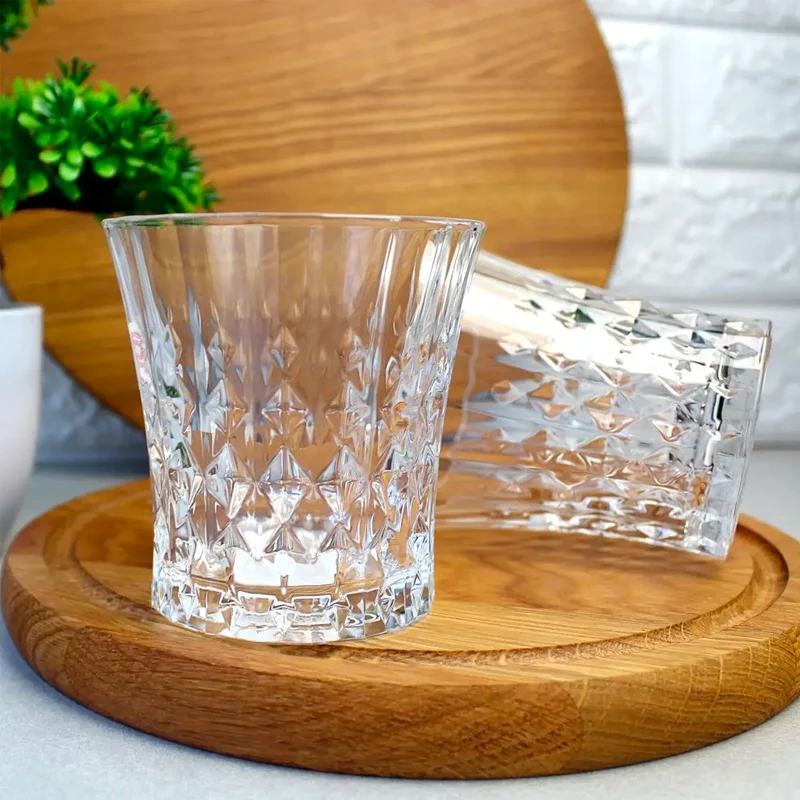 27 cl - Lady Diamond Bicchiere Whisky in Vetro - Set 6 Pezzi