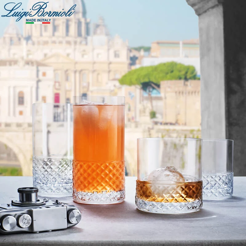 38 cl - Roma 1960 Bicchiere Whisky in Vetro - Set 6 Pezzi
