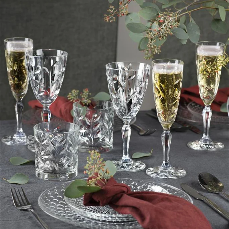 16 cl - Laurus Calice Flute in Vetro - Set 6 Pezzi