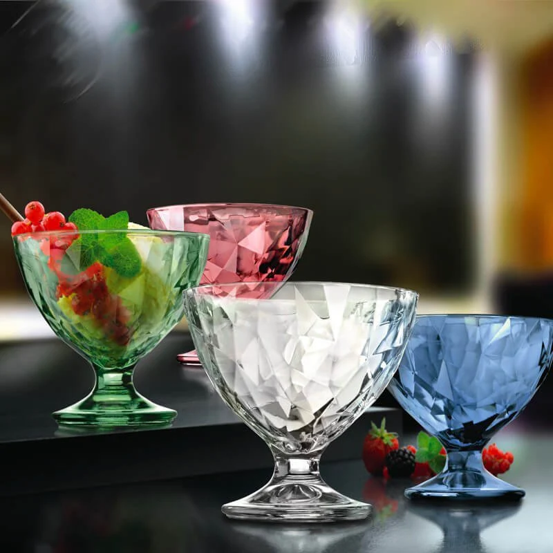 36 cl - Diamond Coppa Dessert in Vetro - Set 6 Pezzi