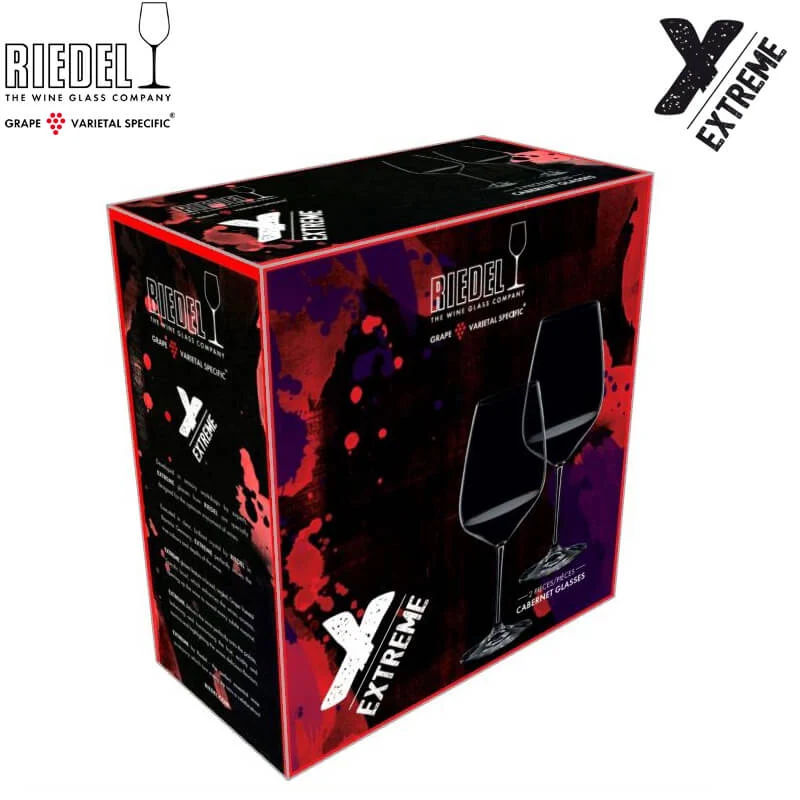80 cl - Extreme Calice Vino Rosso Cabernet in Vetro - Set 2 Pezzi