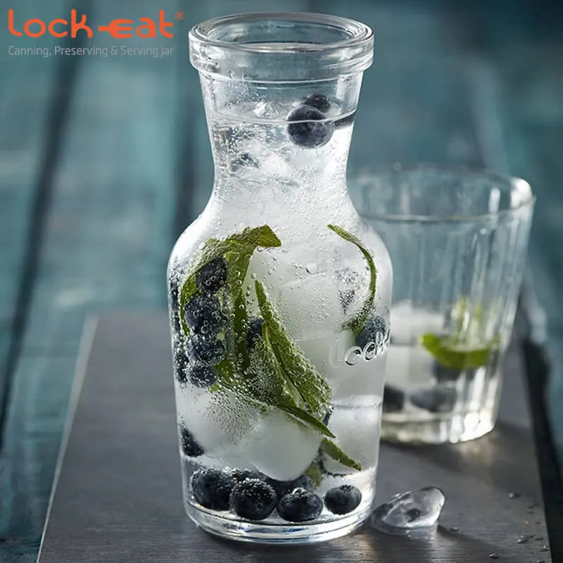 50 cl - Lock Eat Caraffa in Vetro - Set 12 Pezzi