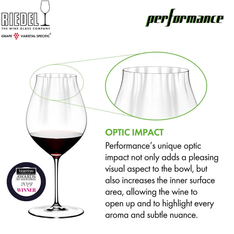 83 cl - Performance Calice Vino Rosso in Vetro - Set 2 Pezzi