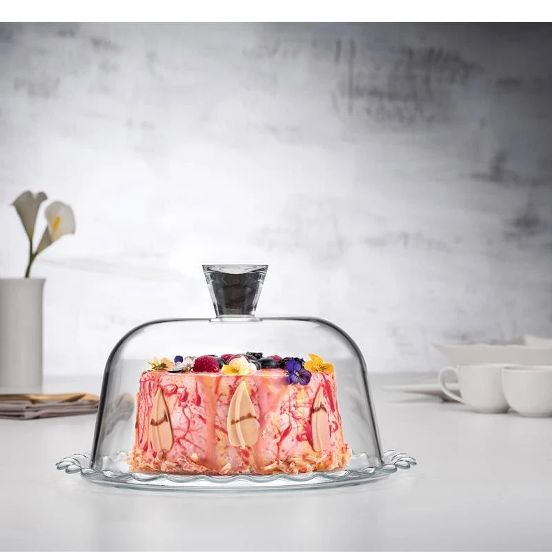 26.4 cm - Petitte Patisserie Alzata Torta Con Campana in Vetro