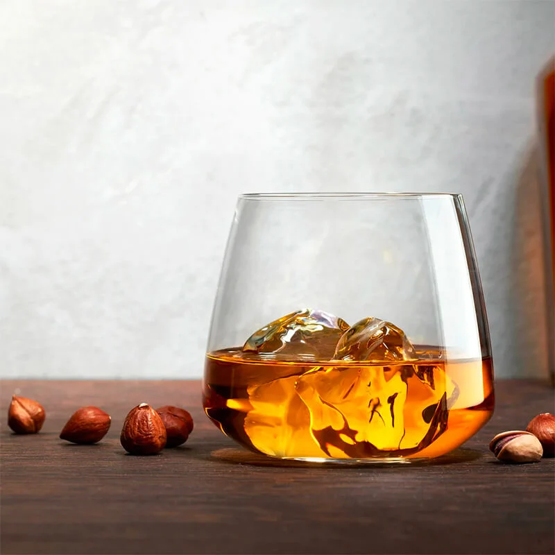 38.5 cl - Mirage Bicchiere Whisky in Vetro - Set 4 Pezzi