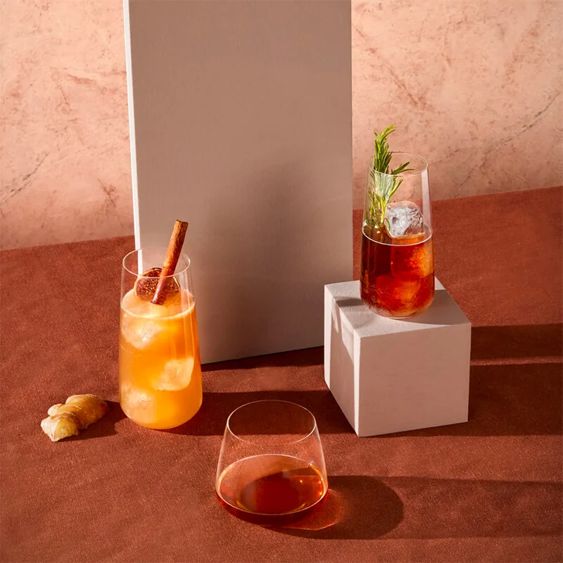 38.5 cl - Mirage Bicchiere Whisky in Vetro - Set 4 Pezzi