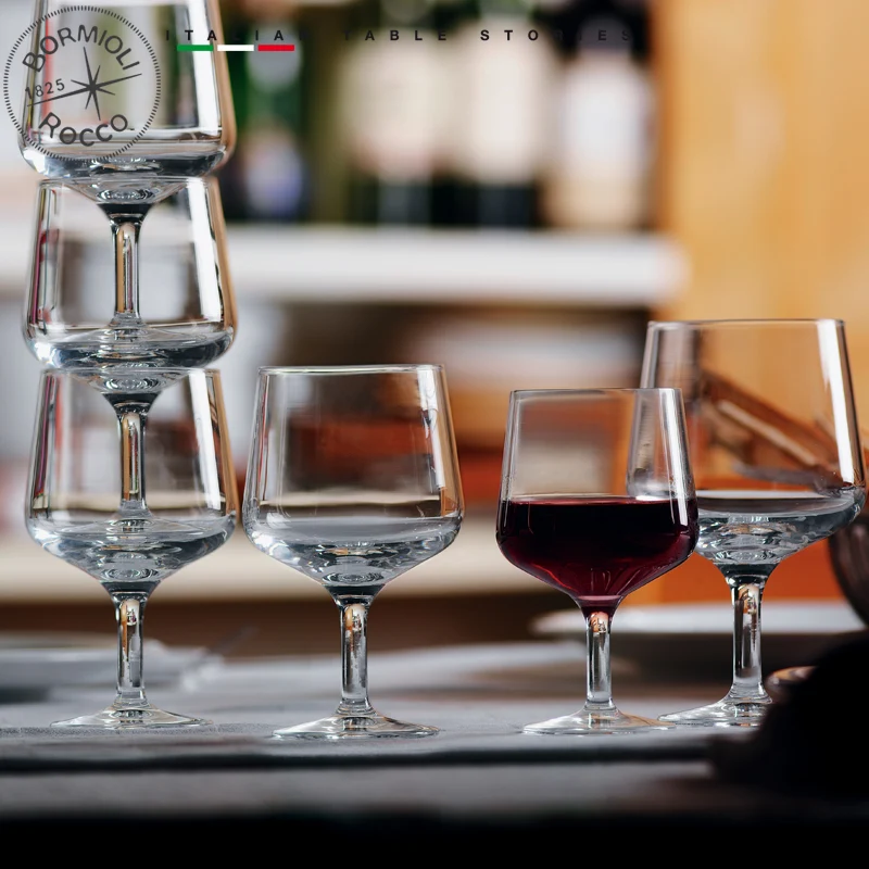 22 cl - Colosseo Calice Vino Rosso in Vetro Temperato - Set 6 Pezzi