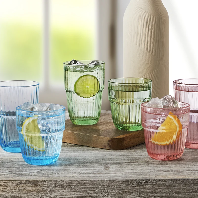 38 cl - Barshine Bicchiere Cocktail in Vetro Temperato - Set 6 Pezzi